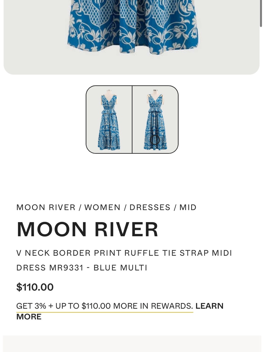 MOON RIVER NEW WITH TAGS Floral Maxi Dress Size Medium - Picture 9 of 10